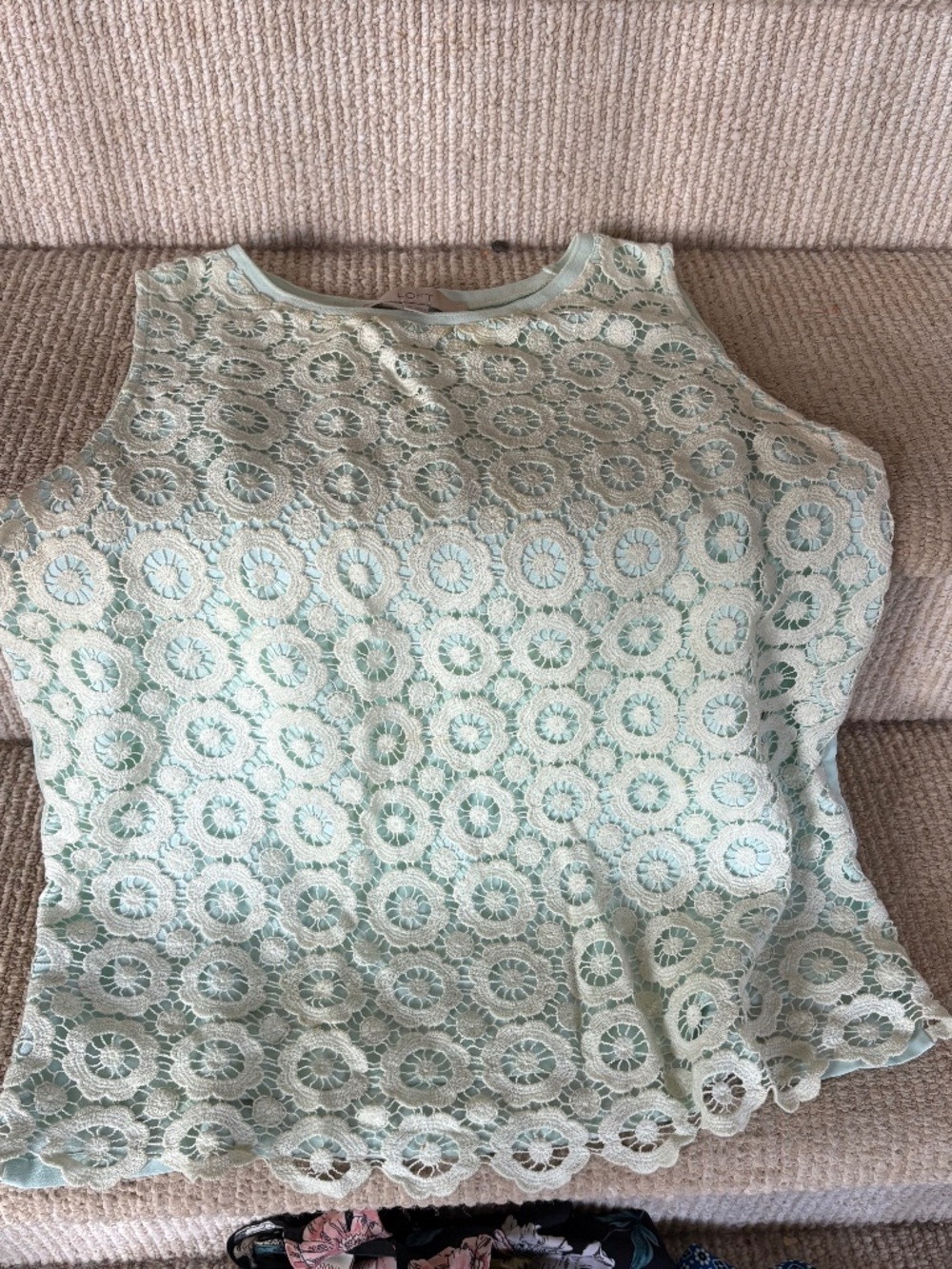 Loft crocheted tank top medium